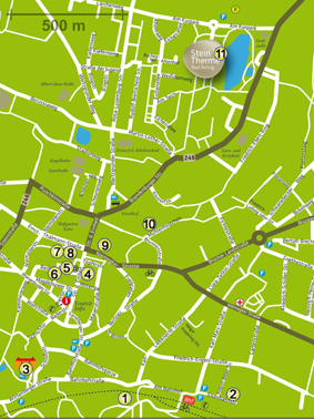 Stadtplan - Stationen Kunstbummel 2019